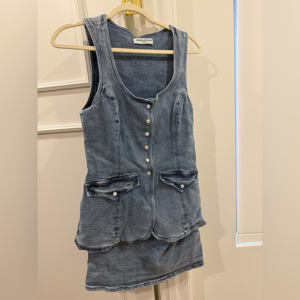 Amanda Uprichard Blue Denim Dress